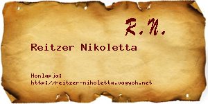 Reitzer Nikoletta névjegykártya
